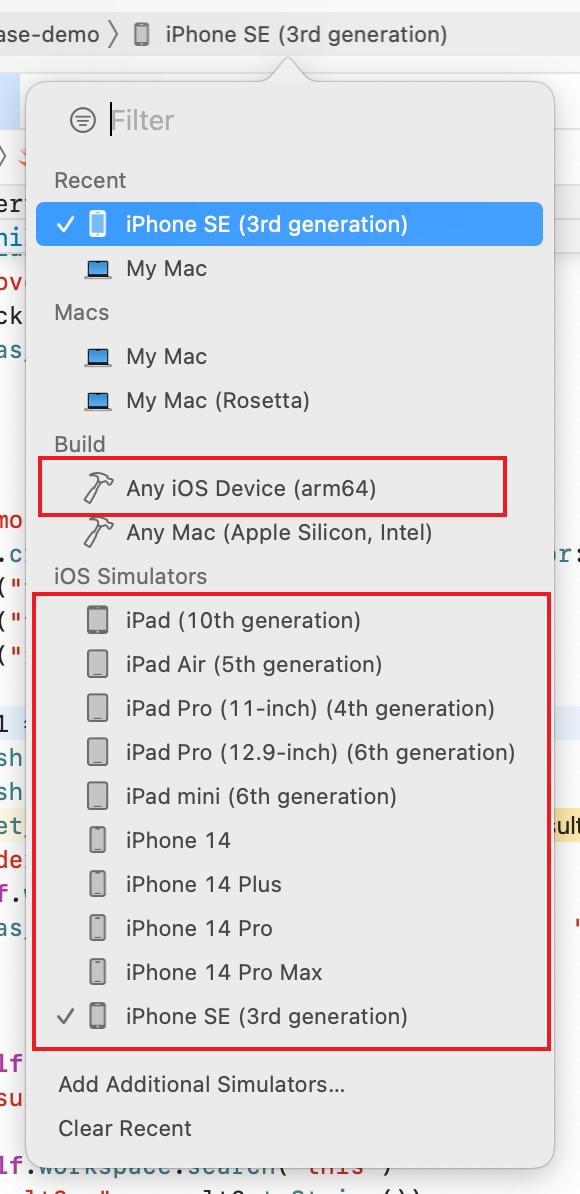 xcode target